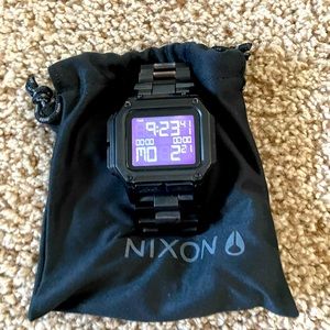 Nixon black Regulus SS watch